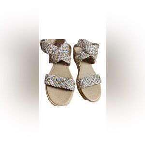 Jessica Simpson Women's multicolor Wedge kork sandals with strap around ankle